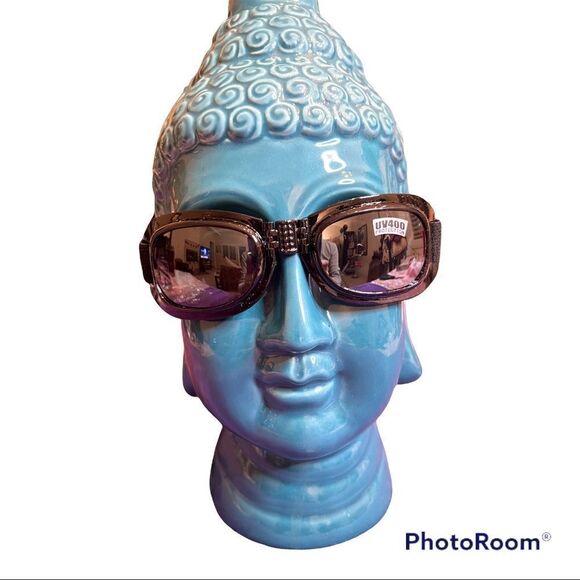 NWOT mirrored sports glasses w/ an adjustable head strap. - Picture 1 of 4